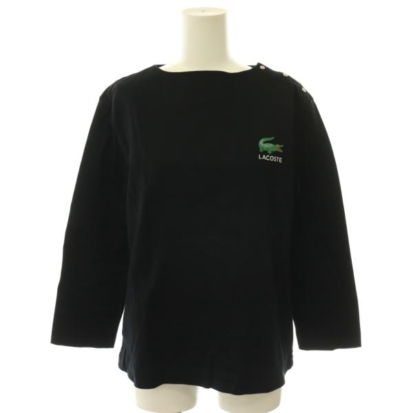 ラコステ LACOSTE Tシャツ ロンT カットソー ロゴ コットン 36 黒 ブラック /CX ...