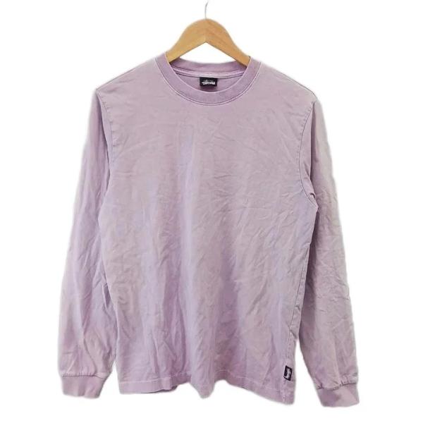 ステューシー STUSSY Tシャツ 無地 ラウンドネック 長袖 S 紫 パープル /NP ■GY5...