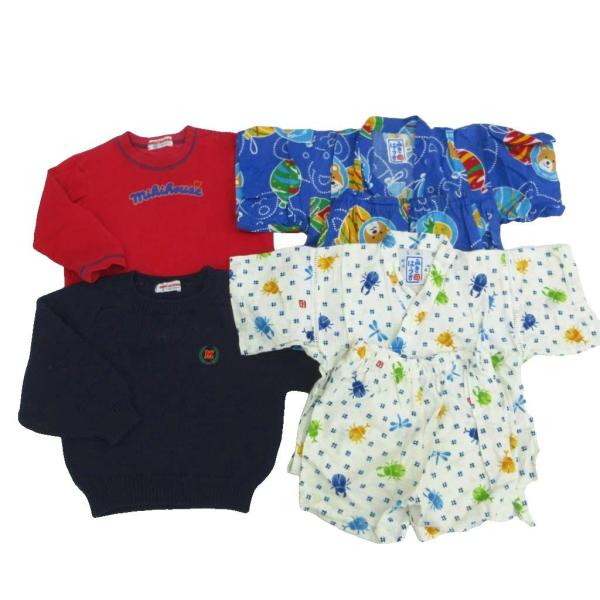ミキハウス mikihouse Tシャツ セーター 甚平 まとめ売り 6点セット 90cm 青 白 ...
