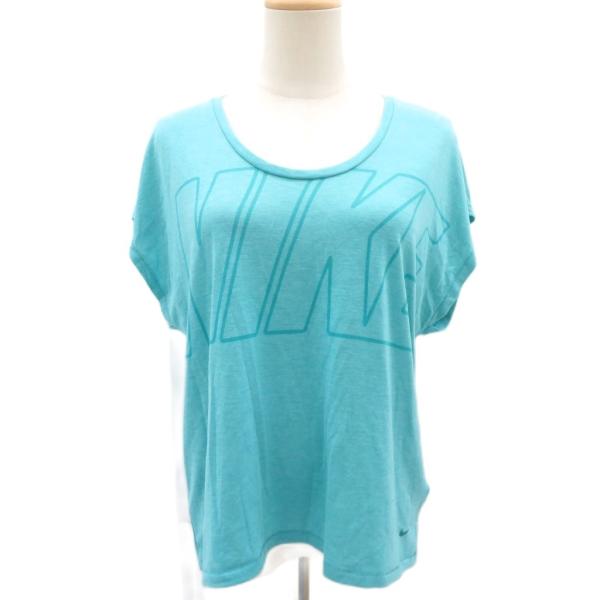 ナイキ NIKE Tシャツ カットソー XL ブルー ロゴプリント 半袖 ラウンドネック /SY40...