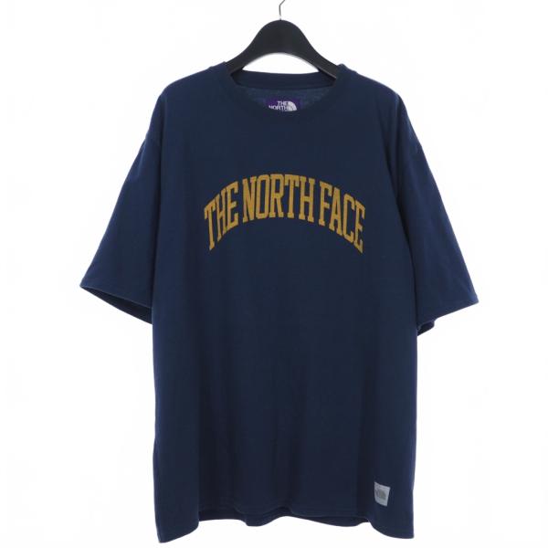 ノースフェイス パープルレーベル ハーフスリーブ グラフィック Tシャツ プリントロゴ L ネイビー...