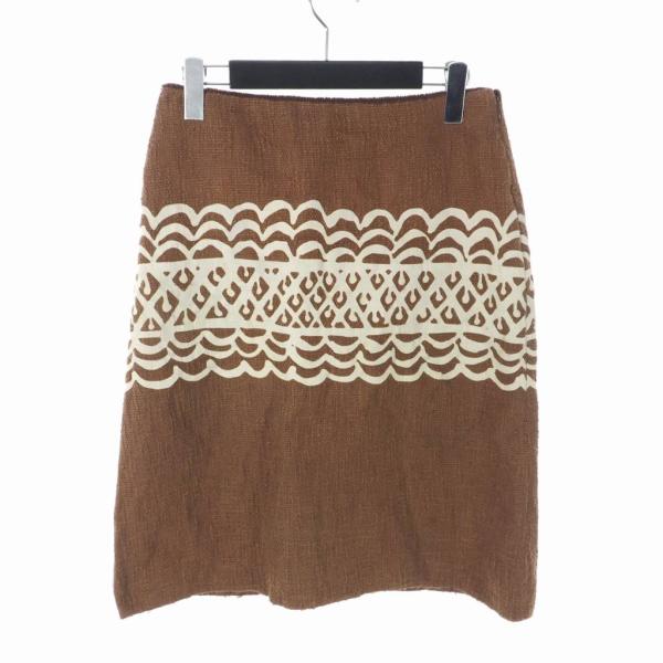 ミナペルホネン mina perhonen PERRY ペリー ひざ丈 スカート オパール加工 リネ...