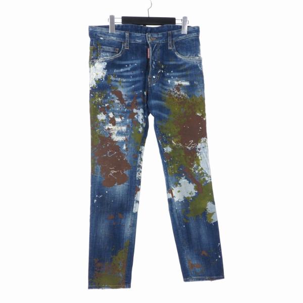 ディースクエアード DSQUARED2 Skater Jean スケータージーンズ ペンキ加工 デニ...