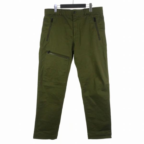 モンクレール MONCLER パンツ スラックス コットン トラウザーズ 50 M カーキ I209...