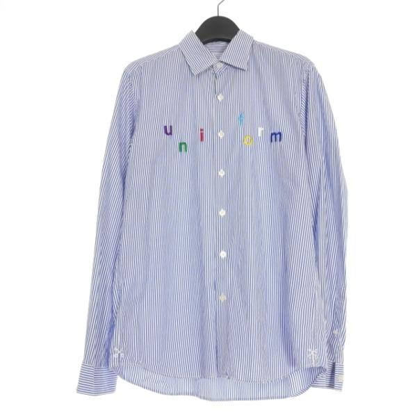 ユニフォームエクスペリメント uniform experiment 19SS ストライプ 刺繍 シャ...