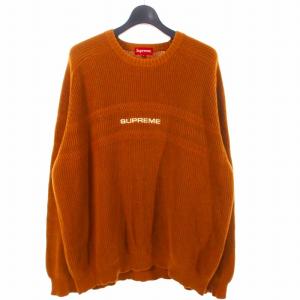 シュプリーム SUPREME 18SS Supreme Chest Stripe Raglan Sweater ニット セーター XL ブラウン 茶 メンズ