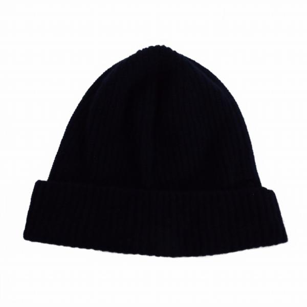 コス COS ニットキャップ ニット帽 帽子 カシミア混 ネイビー 紺 レディース