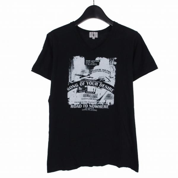 ザショップティーケー THE SHOP TK 00S フロントプリント Vネック Tシャツ カットソ...