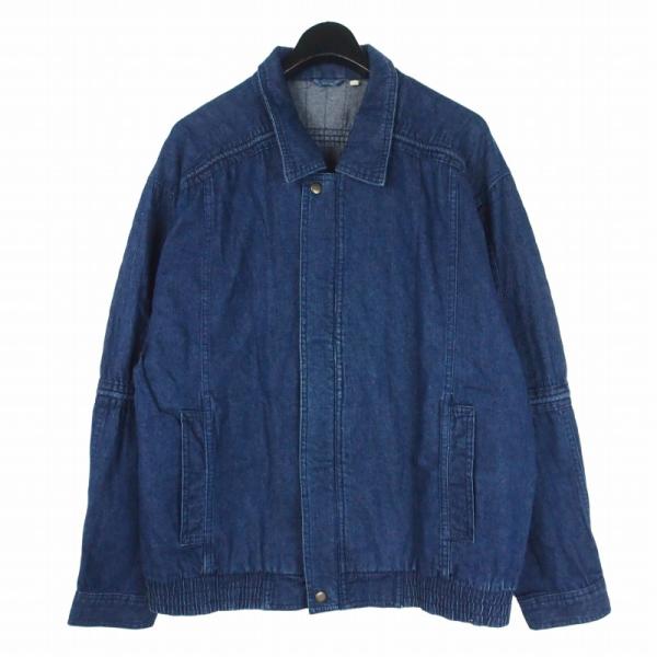 ヴィンテージ VINTAGE ジップアップ デニムジャケット ブルゾン LL インディゴブルー TM...