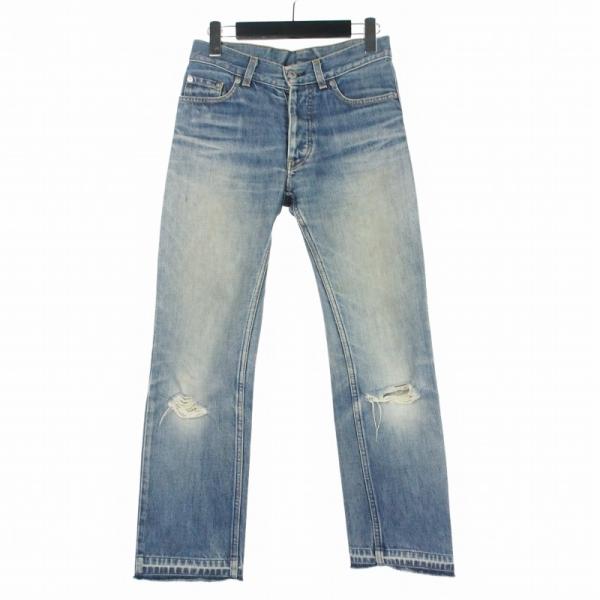 ヘルムートラング HELMUT LANG 本人期 1998 ダメージ ストレートデニム ジーンズ パ...