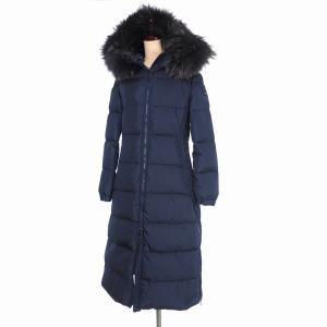 【中古】未使用品 タトラス TATRAS 20AW OTTAWA オタワ ポーランドラクーンファー ダウンジャケット ロング丈 ダウンジャケット 3 ネイビー 紺 LTK20A4220