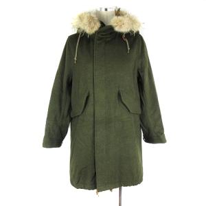 HYSTERIC GLAMOUR - ヒステリックグラマー ニットパーカー ジップアップ 長袖 ボーダー ロゴ S 茶 HYSTERIC GLAMOUR ヒステリックグラマー ニットパーカー ジップ