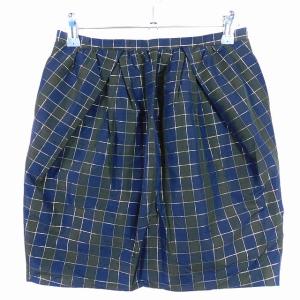 マカフィー MACPHEE トゥモローランド タイトスカート ミニ タック バックファスナー チェック 36 カーキ ボトムス /T2 レディース