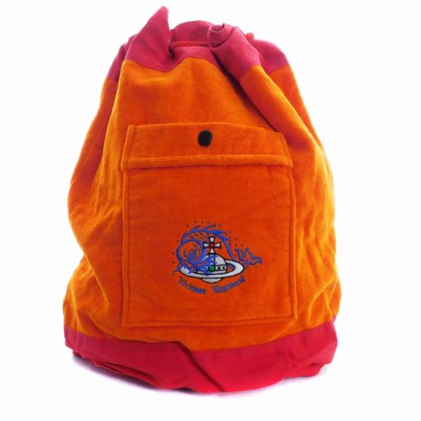 ヴィヴィアンンウエストウッドオーシャン バック リュックサック デイパック 巾着袋 オーブ ロゴ パ...