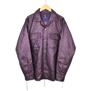 ニードルス ニードルズ Needles 21SS C.O.B Classic Shirt Poly Lame Da オープンカラーシャツ ラメ S 紫 パープル J0137 メンズ