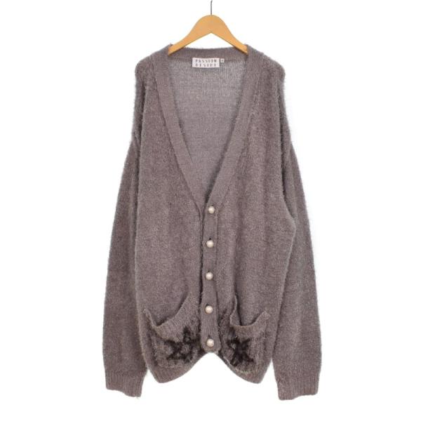 コンダクター el conductor H 24AW SHAGGY KNIT CARDIGAN PE...