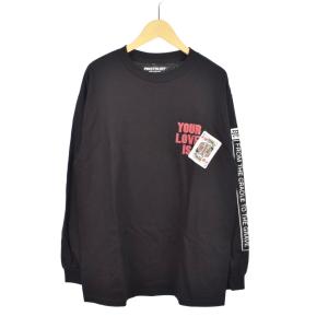 ファーストラスト FIRSTRUST LOVE IS KING SHAR-DAY LS T-SHIRT Tシャツ カットソー 長袖 プリント M 黒 ブラック メンズ