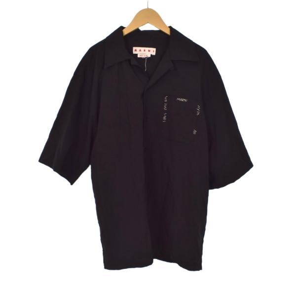マルニ MARNI 24AW メンディング トロピカルウール オープンカラー ボーリングシャツ 半袖...