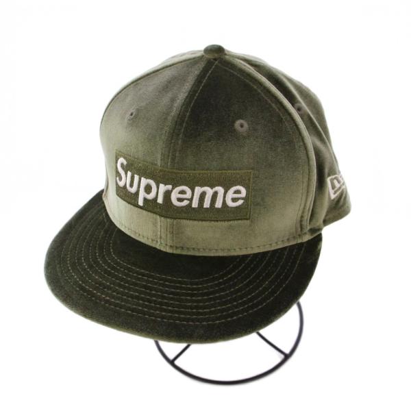 シュプリーム ニューエラ 22SS Velour Box Logo ベロアボックスロゴ ベースボール...