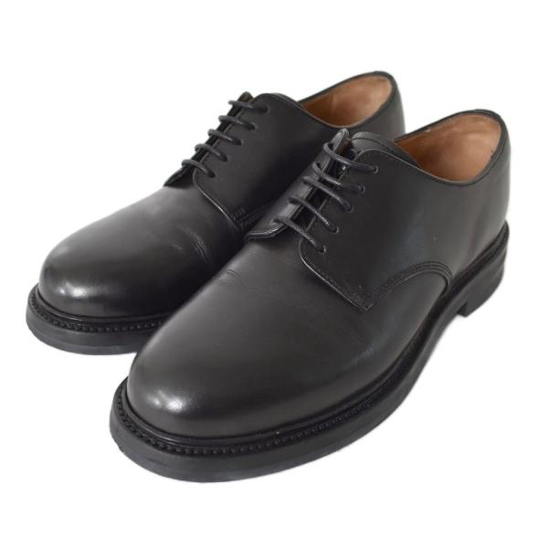 HARROGATE ハロゲイト EUSTON フレンチカーフプレーントゥシューズ 7 黒 ブラック ...
