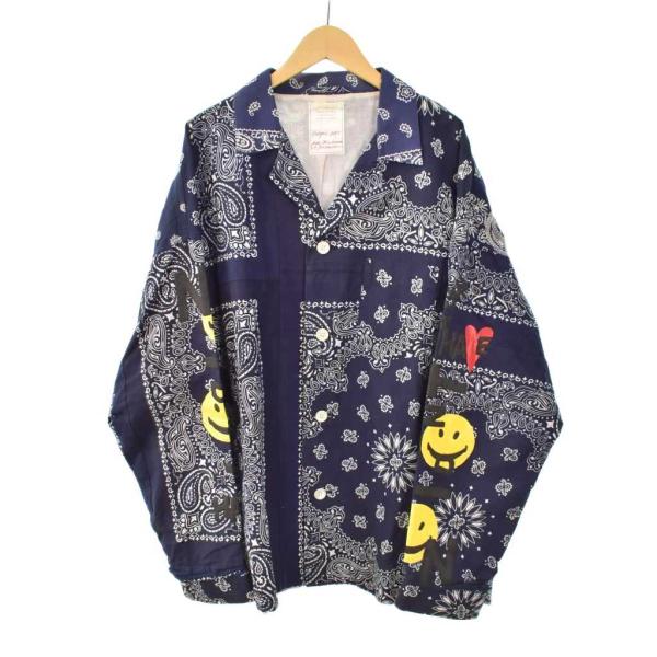 レディメイド READYMADE 20AW Sleeping Shirt バンダナ柄 スマイルプリン...