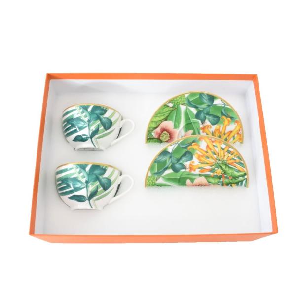 未使用品 エルメス HERMES パシフォリア Passifolia コレクション ティーカップ＆ソ...