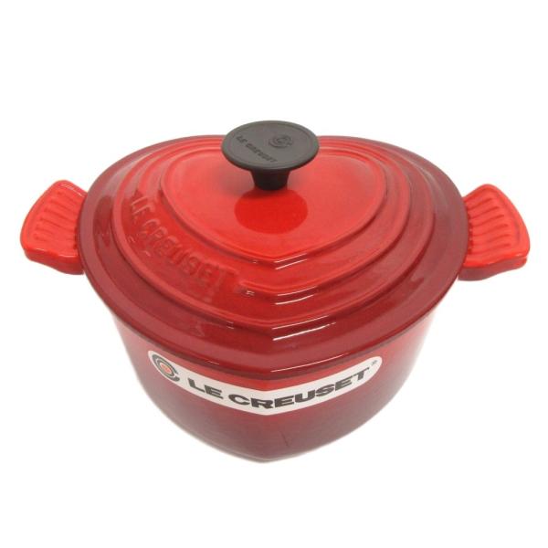 ル クルーゼ LE CREUSET ココット ダムール ハート 両手鍋 鋳物ホーロー 18センチ 赤...