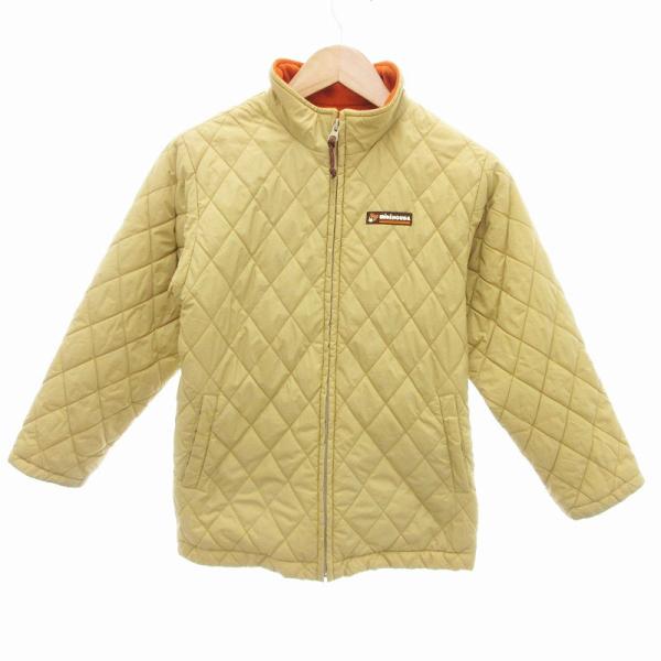 ミキハウス mikihouse キルティングジャケット ブルゾン ジップアップ 140 ベージュ /...