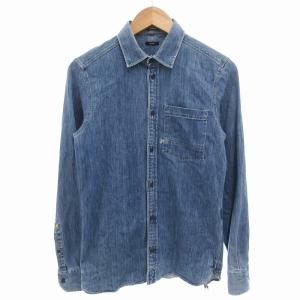 デンハム DENHAM SLIM CUT デニムシャツ 刺繍 長袖 XS インディゴブルー /FF メンズ