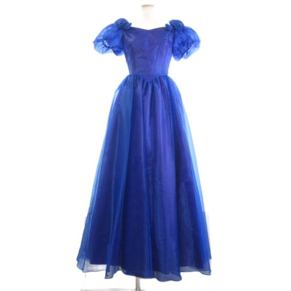 ドレスブラック Dress Black ドレス ロング カラードレス パフスリーブ 半袖 リボン バ...