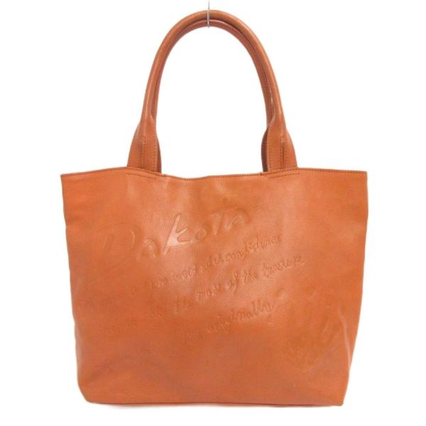 ダコタ Dakota トートバッグ レザー ロゴ 型押し キャメル レディース