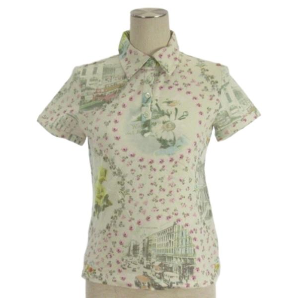 ポールスミス ブラック Paul Smith BLACK 花柄 ポロシャツ 半袖 総柄 グリーン系 ...