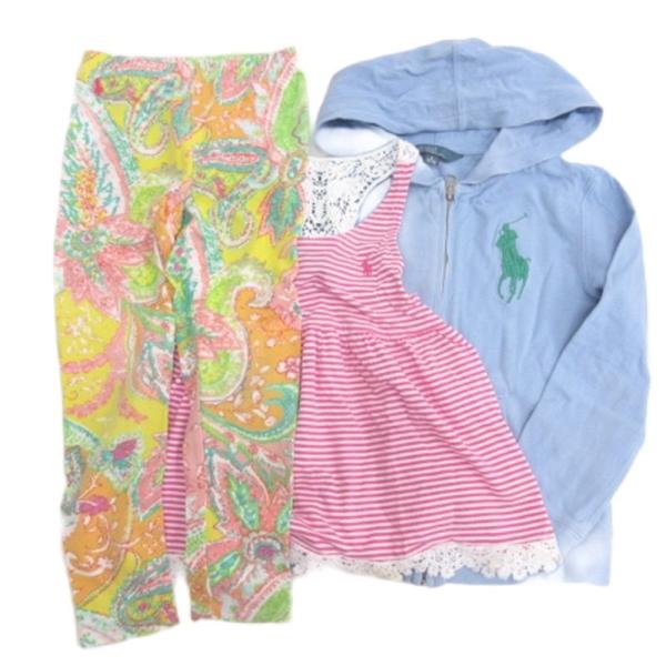 キッズ服 まとめ 3点セット パーカー ワンピース パンツ 6 ■GY14 キッズ