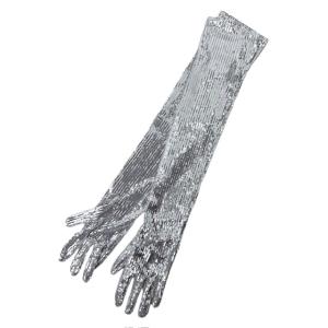 未使用品 メゾンマルジェラ 1 Maison Margiela 1 22SS スパンコール 手袋 Gloves L S051-MM FEMALE RTW AVP L シルバー S51TS0057■GY33 レ｜vectorpremium