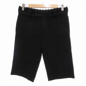 kaon ハーフパンツ ベビーアルパカ シャギー S 黒 /UO ■GY41 レディース