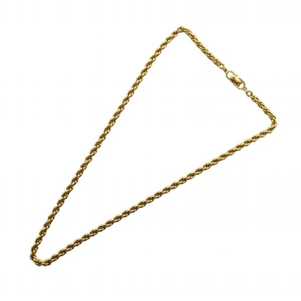 クリスチャンディオール Christian Dior チェーン ネックレス アクセサリー 金色 ゴー...