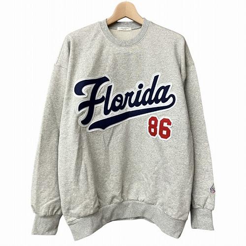 フリークスストア FREAKS STORE Florida ワッペン スウェット トレーナー 灰 グ...