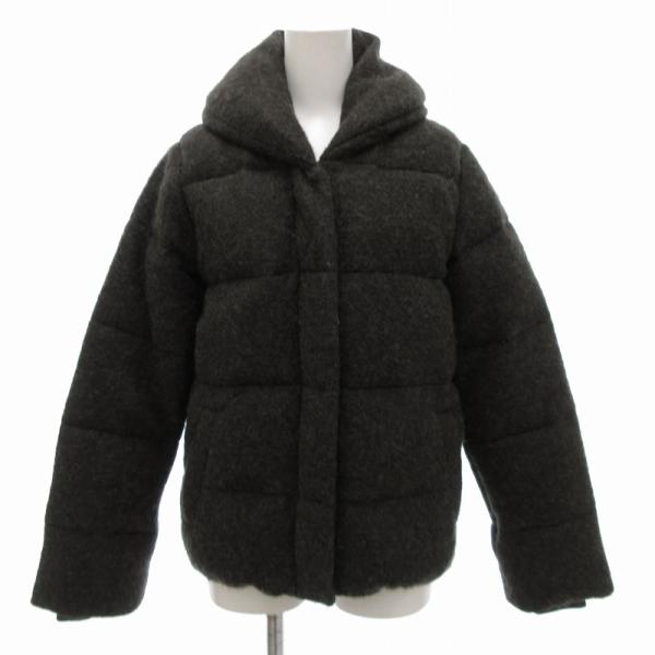 未使用品 ロイアル Roial タグ付き ダウンジャケット ブルゾン ジップアップ 起毛 S グレー...