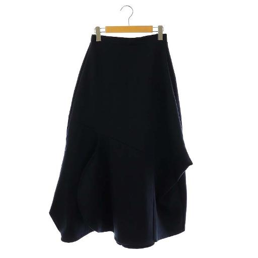 ナゴンスタンス nagonstans curve line SKスカート ロング M 黒 ブラック ...