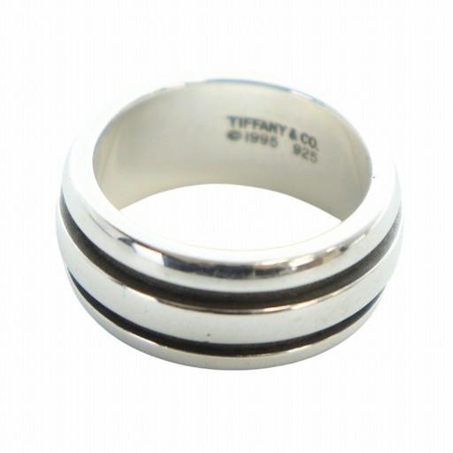 ティファニー TIFFANY &amp; CO. グルーブドダブルライン 指輪 リング アクセサリー ロゴ ...