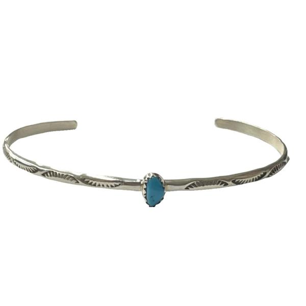 スタンプワーク ターコイズ シルバーバングル ブレスレット sterling刻印 USA刻印 銀 シ...