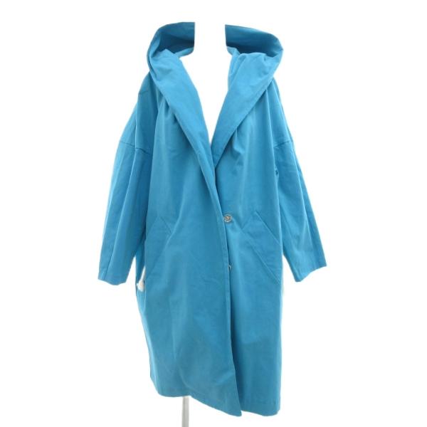 マーゴット margot フーデッドコート ロング ダブルボタン ライトブルー /JS レディース