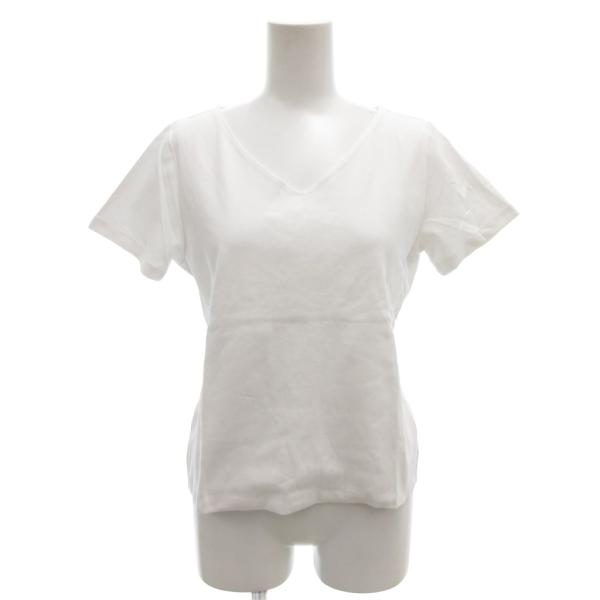 ドゥクラッセ DoCLASSE Tシャツ カットソー 半袖 M 白 ホワイト Vネック /FF レデ...