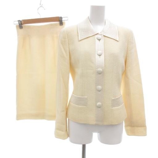 ハロッズ Harrods スカートスーツ セットアップ ジャケット フォーマル 1 アイボリー /J...