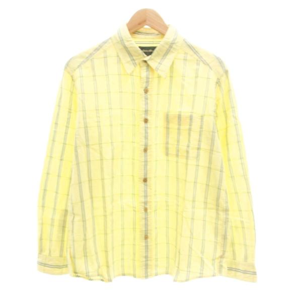 エディーバウアー EDDIE BAUER ストライプシャツ カジュアル 胸ポケット ボックスカット ...