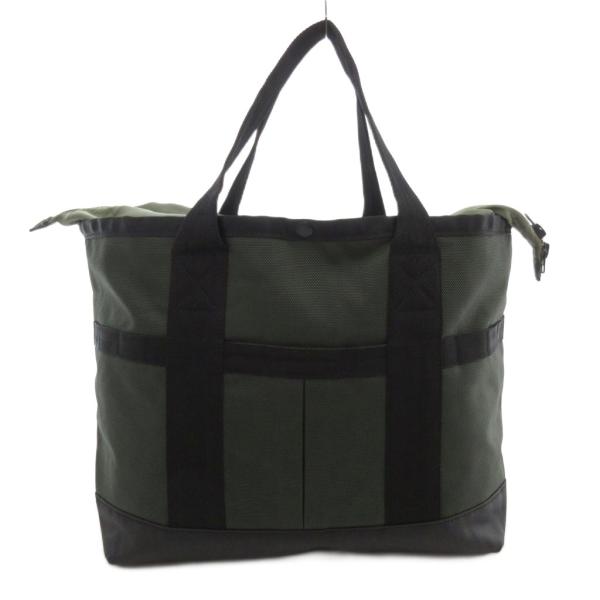 スーツセレクト SUIT SELECT トートバッグナイロン ジップ開閉 カーキ 緑 グリーン /J...