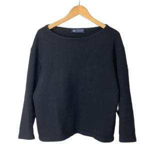 セントジェームス SAINT JAMES ウール混 セーター 長袖 ニット 40 紺 ネイビー 72573 W63 レディース