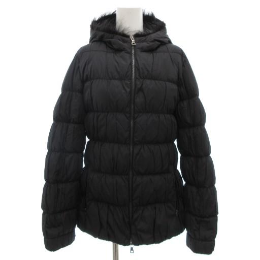 プラダスポーツ PRADA SPORT ダウンジャケット ジップアップ ヌートリアファー付 ナイロン...