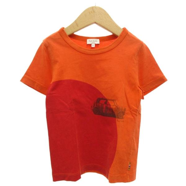 ポールスミス PAUL SMITH プリントTシャツ 半袖 男の子 4 赤 レッド オレンジ /GV...