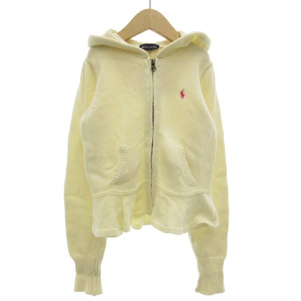 ラルフローレン RALPH LAUREN ニットジップアップパーカー 長袖 フード フリル 女の子 ...
